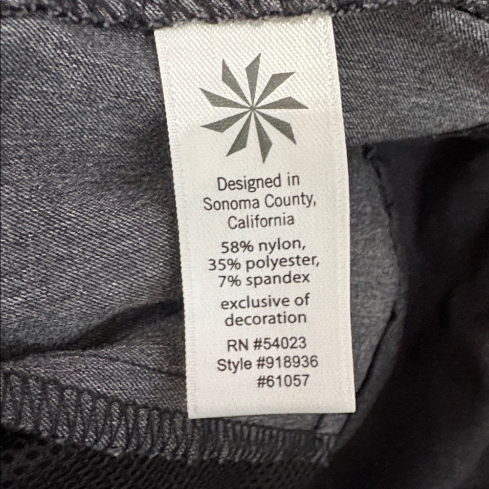 Athleta Nylon Blend Dark Gray Pants Size 12 - Picture 15 of 16